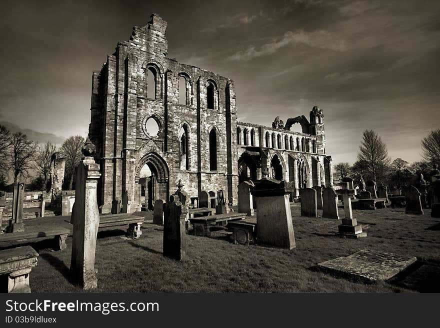 Photo of Elgin Cathedral  and the cemetery