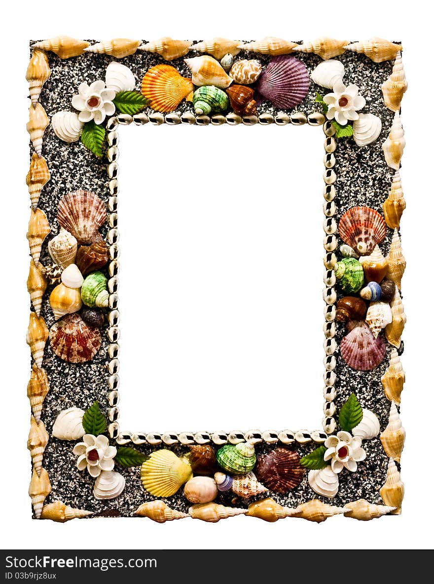 Frame used shells in many colors sizes to make up. Frame used shells in many colors sizes to make up