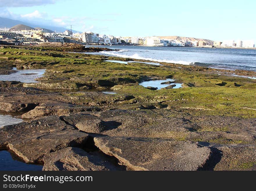 Atlantic coast and landscape view