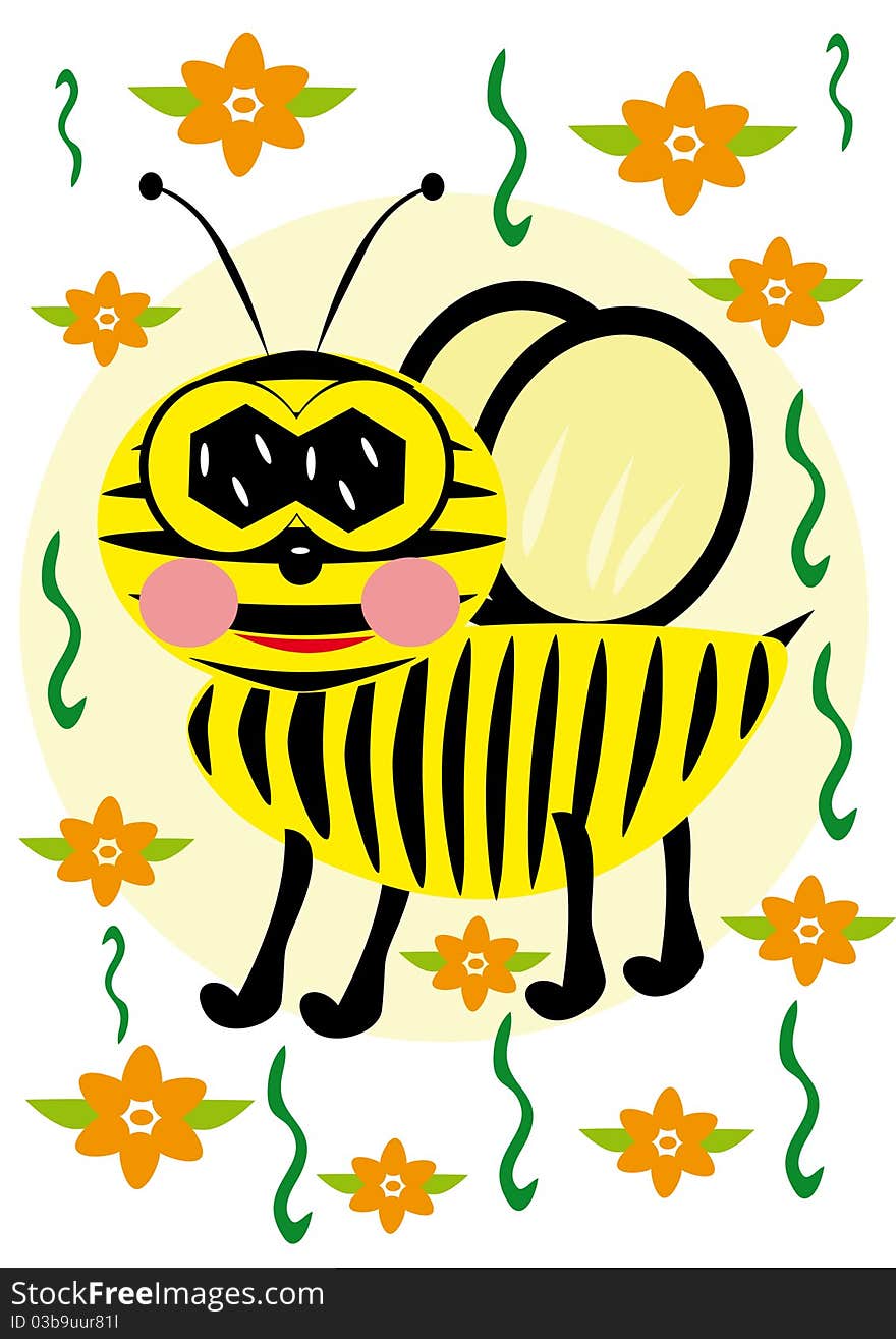 The bee is fly