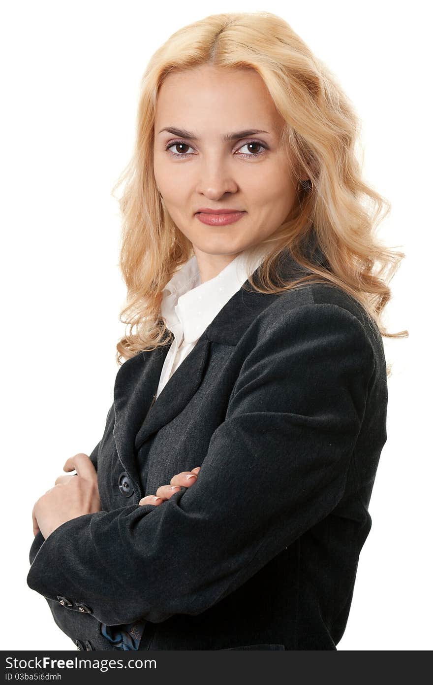 Business blonde woman