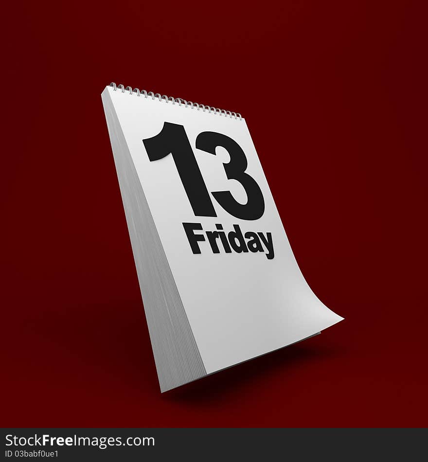 Friday the thirteenth. 3d renderer