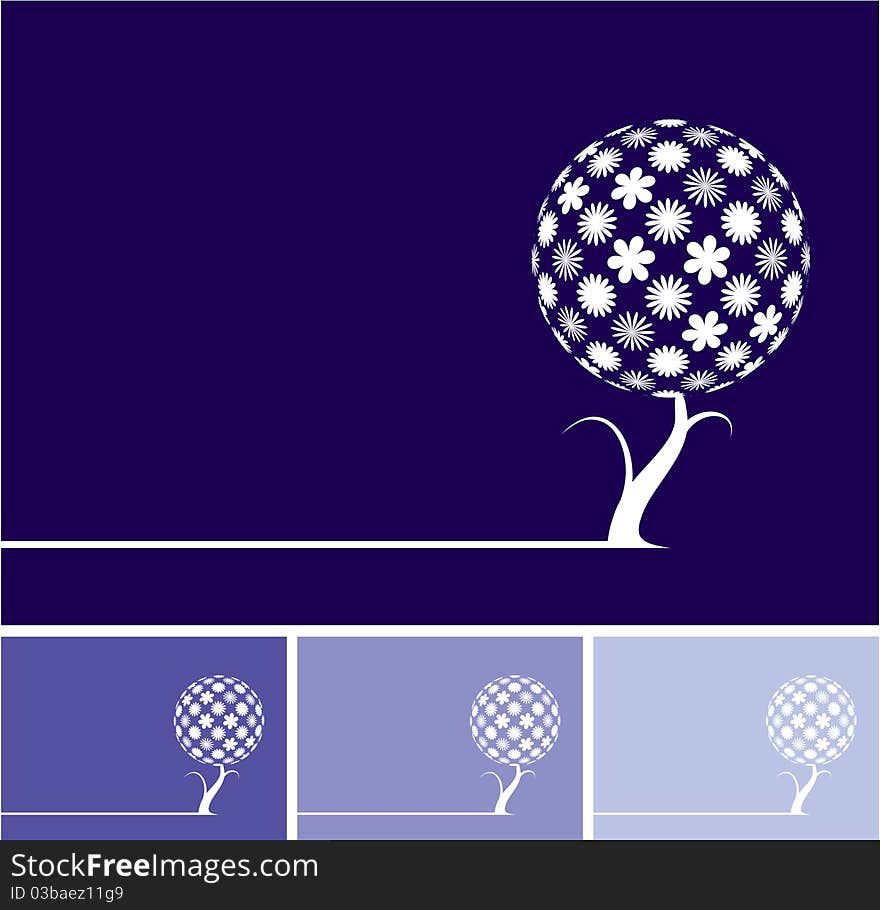 Beautiful dark purple background whit tree