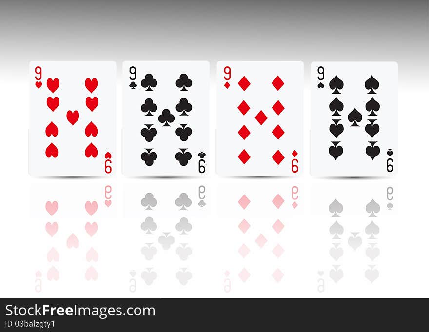 Poker card 4 nine