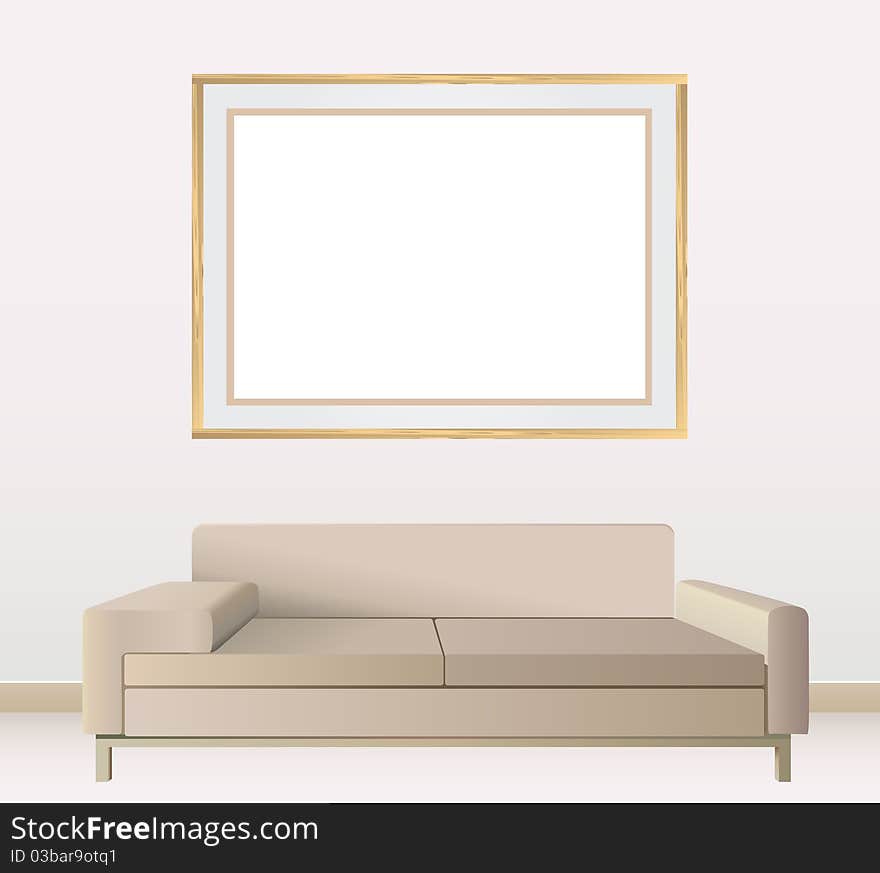 Empty frames on wall