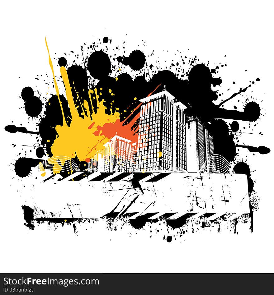 Abstract urban grunge vector design. Abstract urban grunge vector design