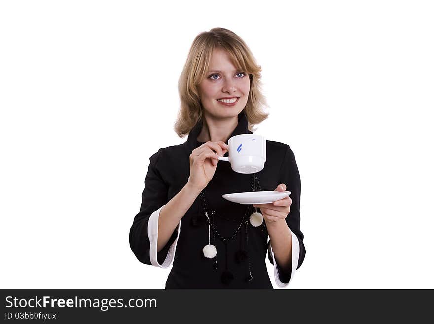 Businesswoman Drinking Coffee