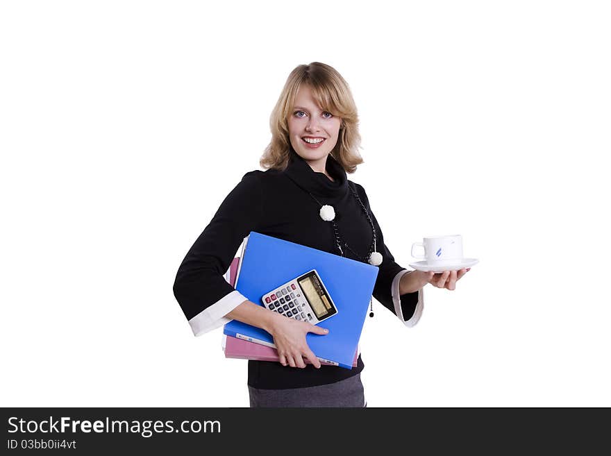 Businesswoman Drinking Coffee