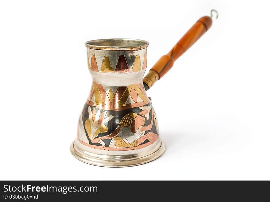 Egypt coffee pot on white