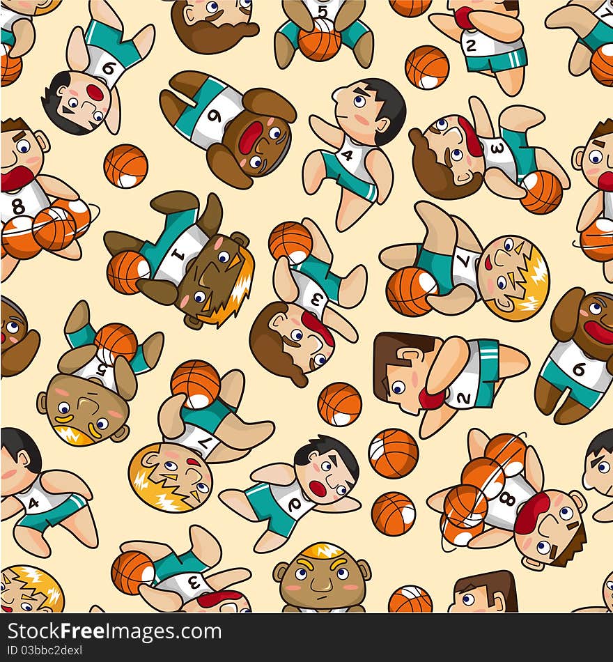 Seamless basketball pattern