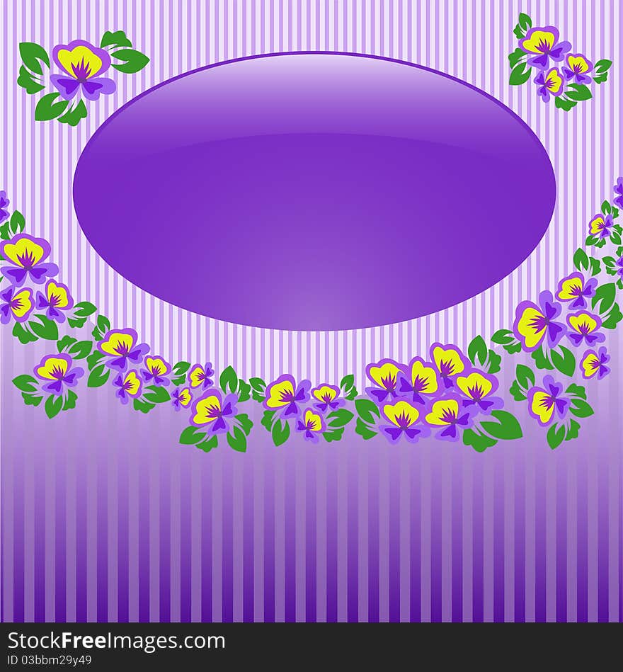 Frame of violets