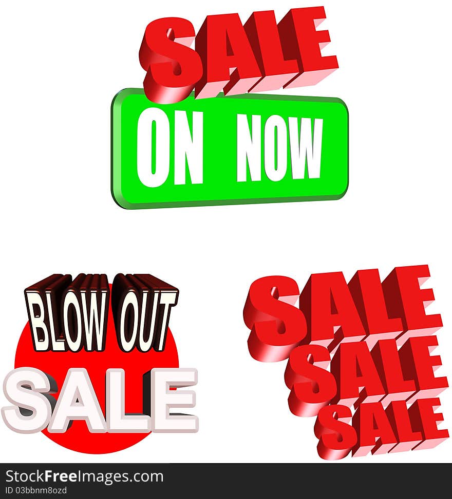 Sale sign set