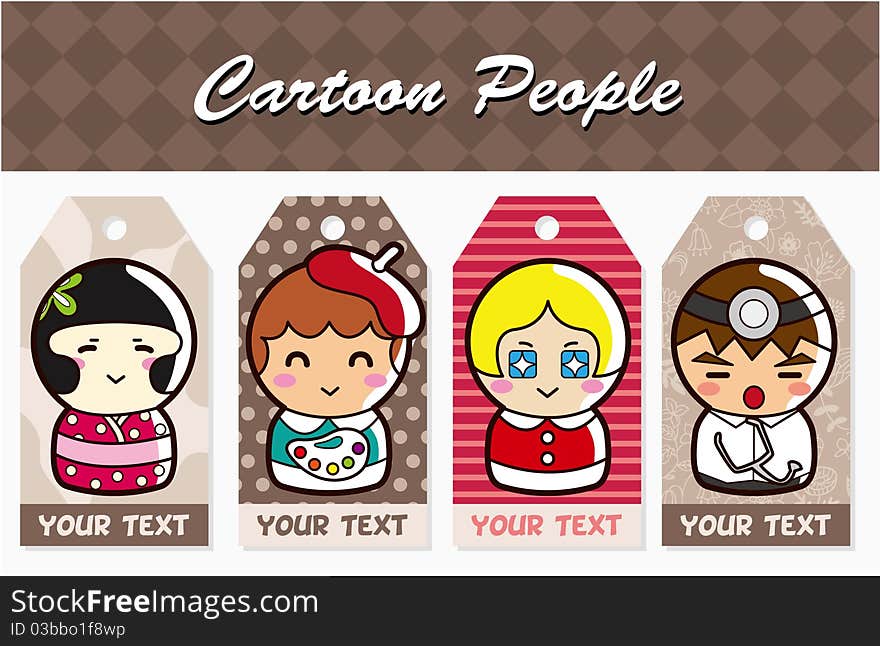 Cartoon People Card