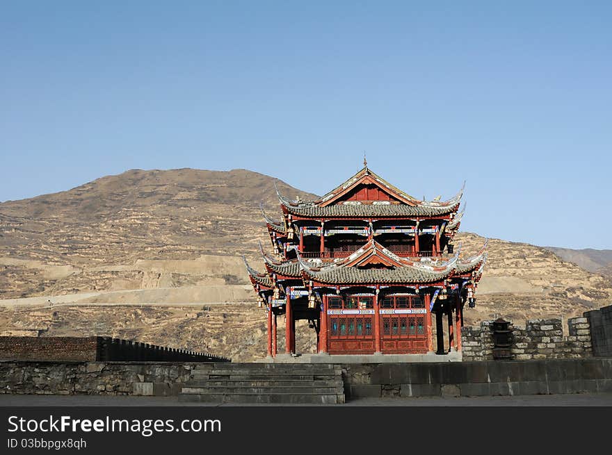 Landmark of an ancient town in Sichuan,China