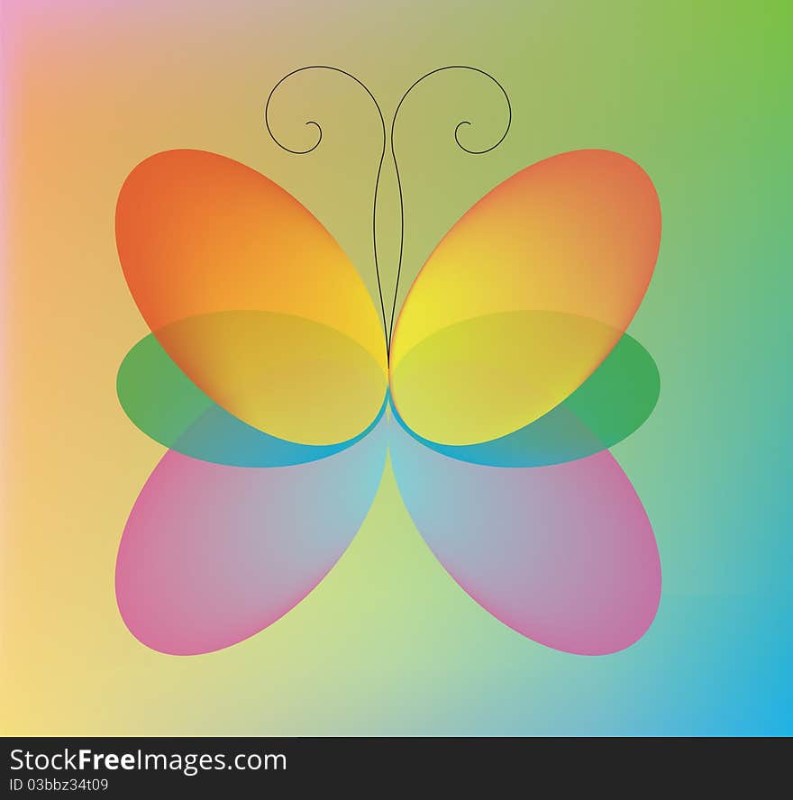 The color butterfly