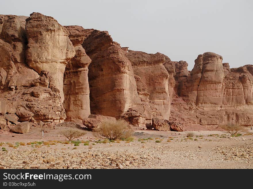 Picturesque weathered rocks