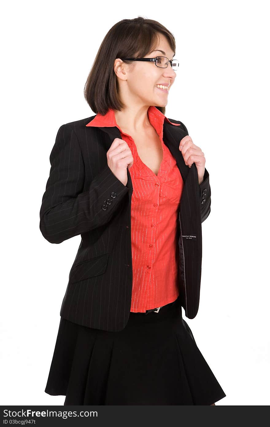 Business woman on white background. Business woman on white background