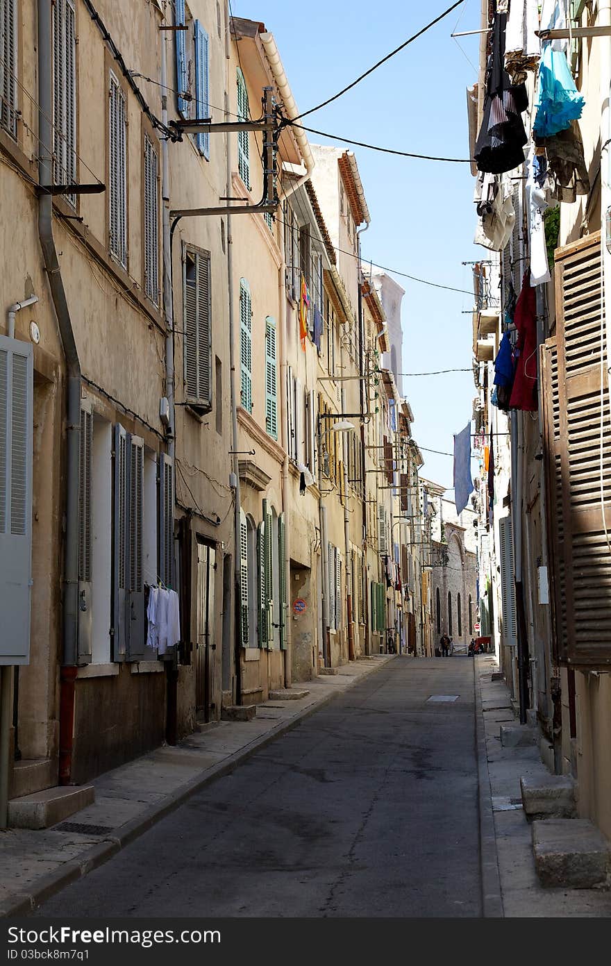 Old French street and alleyway