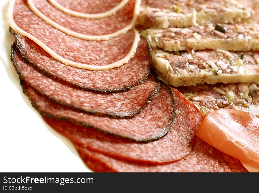 Meat products assortment