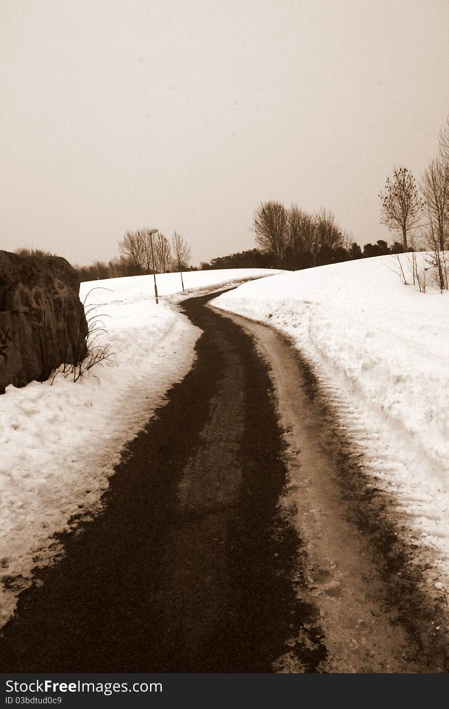 A beautiful picture of a road in monochrome. A beautiful picture of a road in monochrome