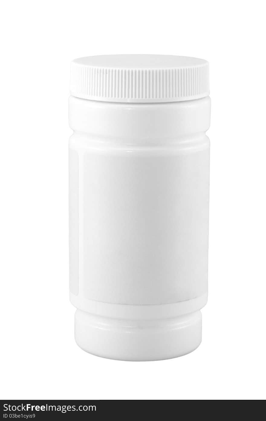 Closed White Medicine Bottle