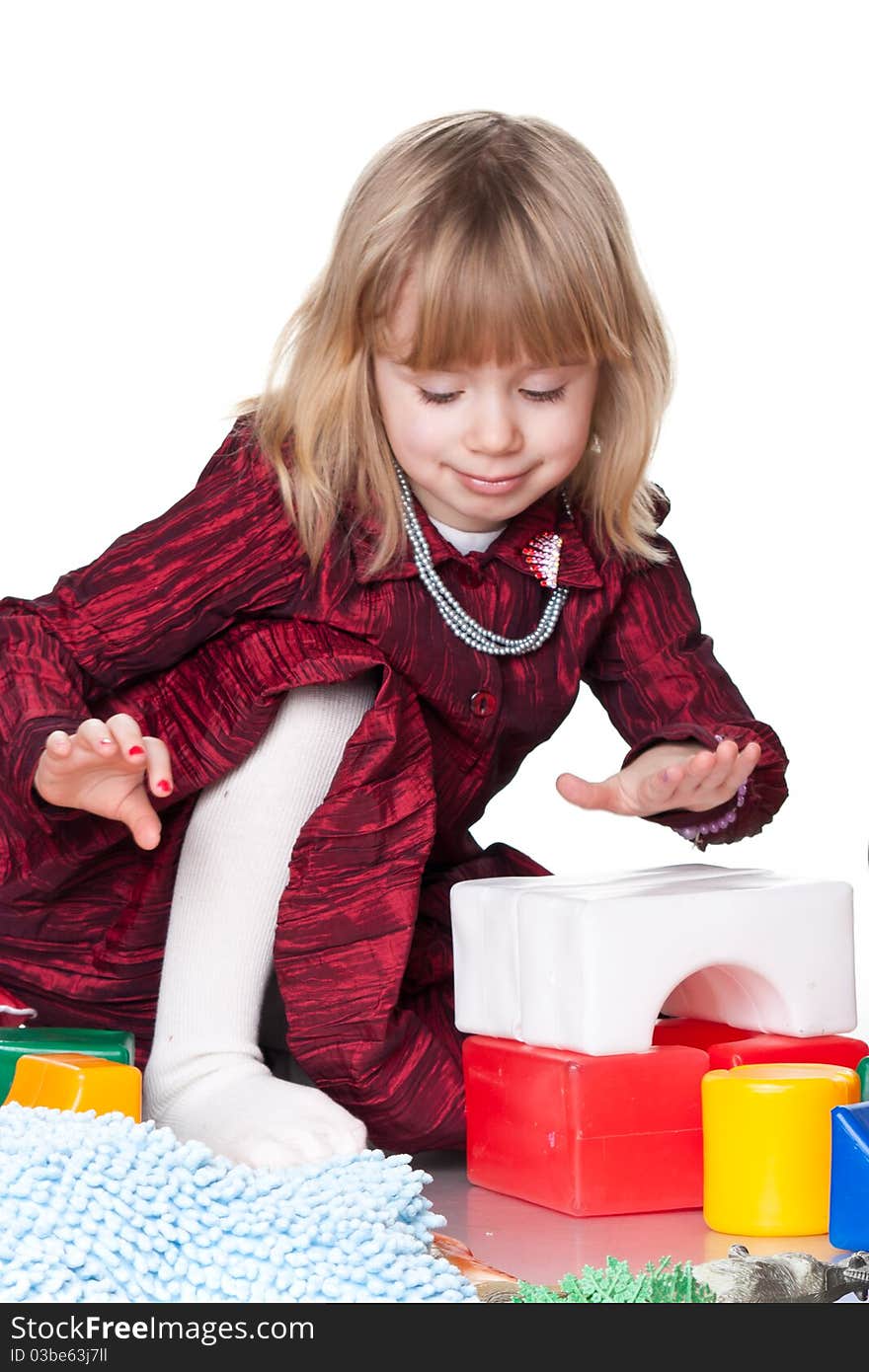 Child playing with blocks