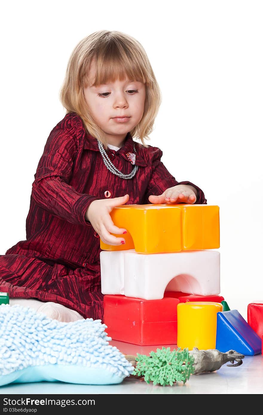 Child playing with blocks