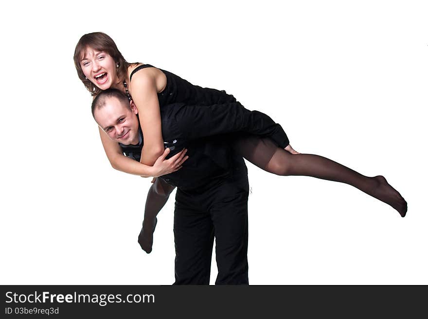 Portrait of a beautiful young happy smiling couple