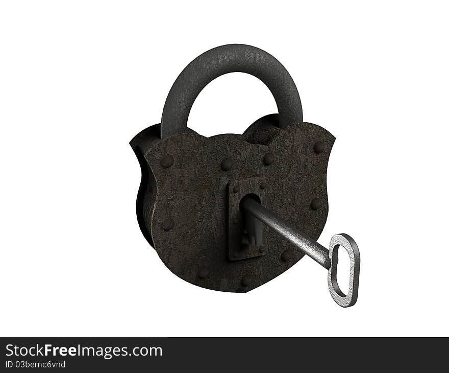 Padlock with key