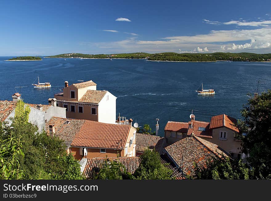 Croatia -  Rovinj - Rooftops and sea