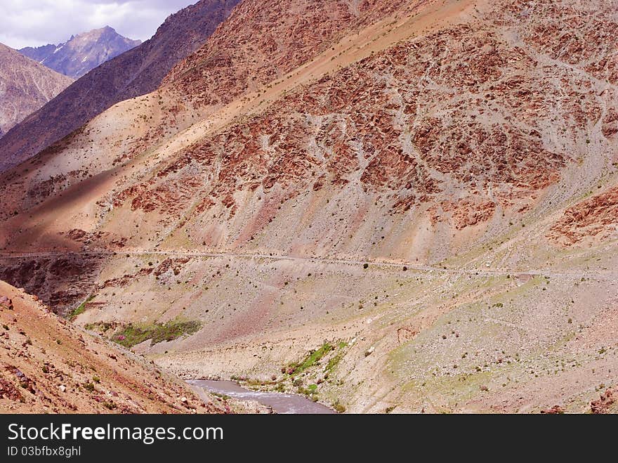 Beautiful Ladakh Hills Closeup