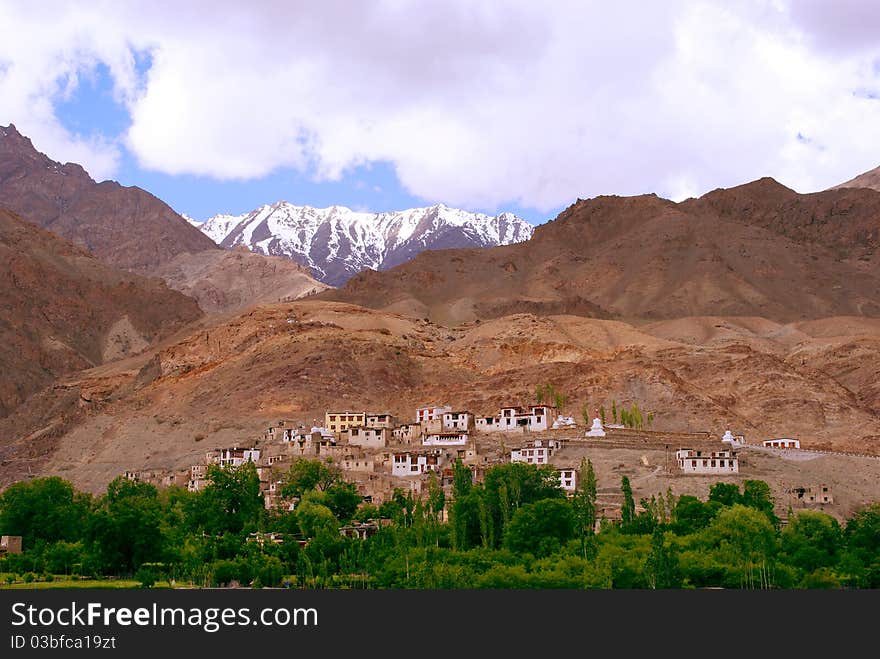 Exotic Ladakh mountain landscape