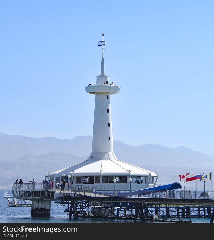 View on underwater observatory, Eilat, Israel