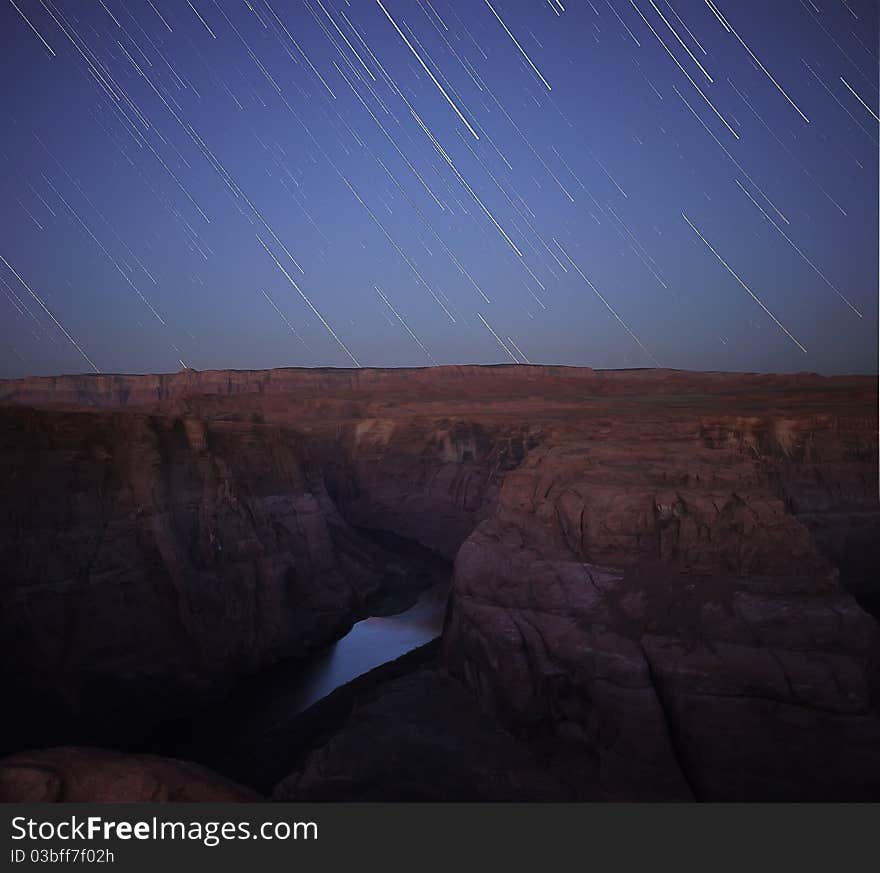 Starstreaks Over Horseshoe Bend