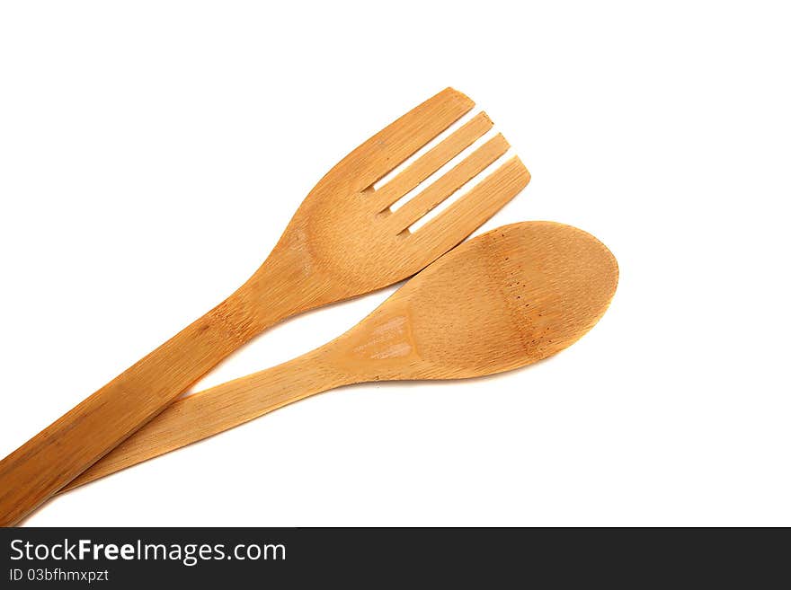 Wooden spoon and fork