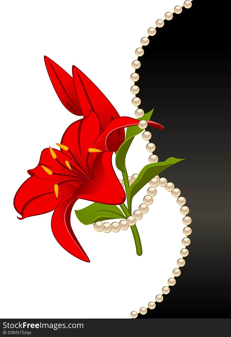 Background with beautiful flowers for a design