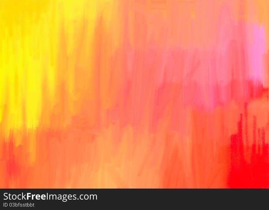 Hand drawn color chalk red and orange background. Hand drawn color chalk red and orange background