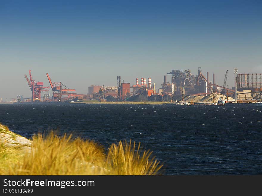 Miles of heavy industry on the coast of Northern France. Miles of heavy industry on the coast of Northern France