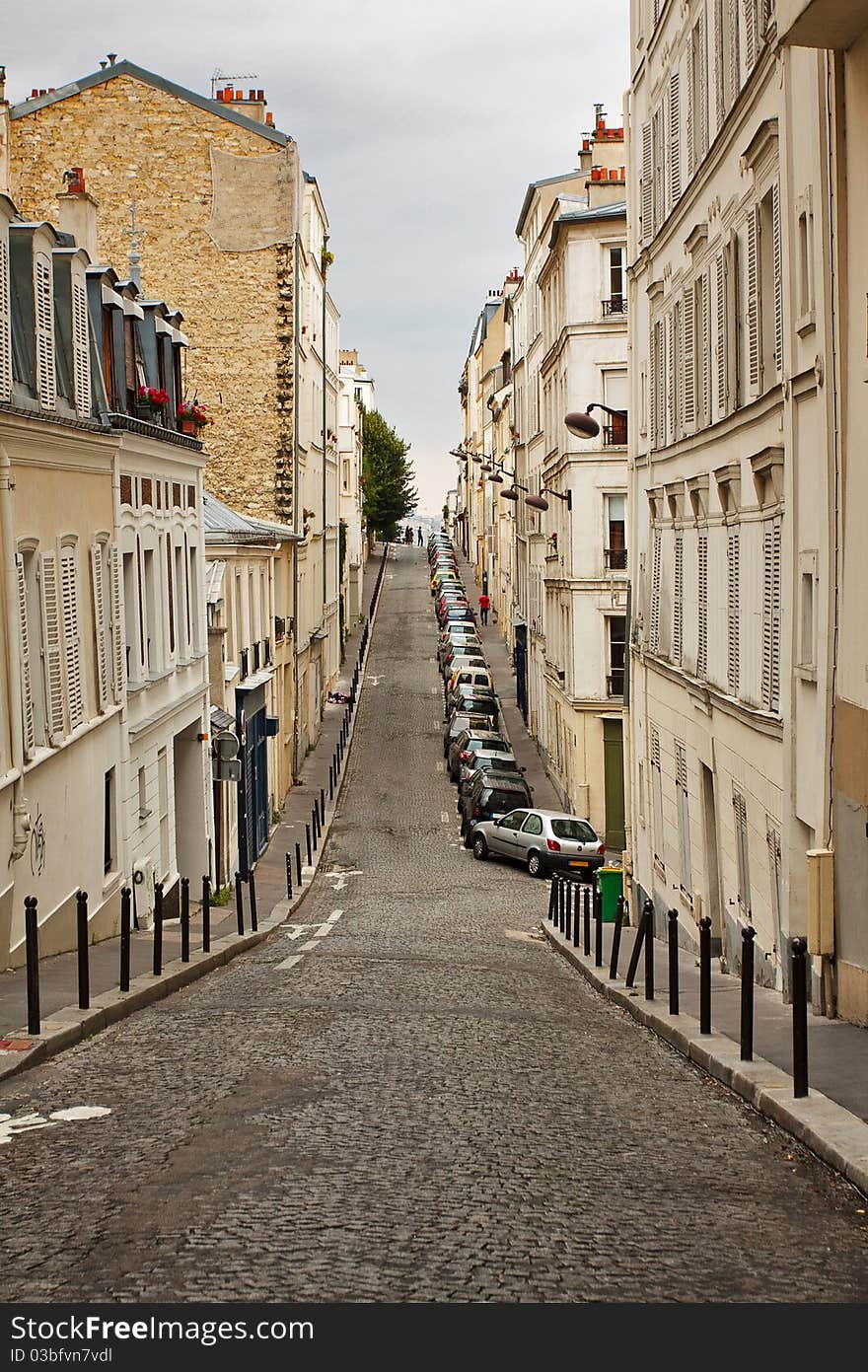 Narrow street in Monmartre