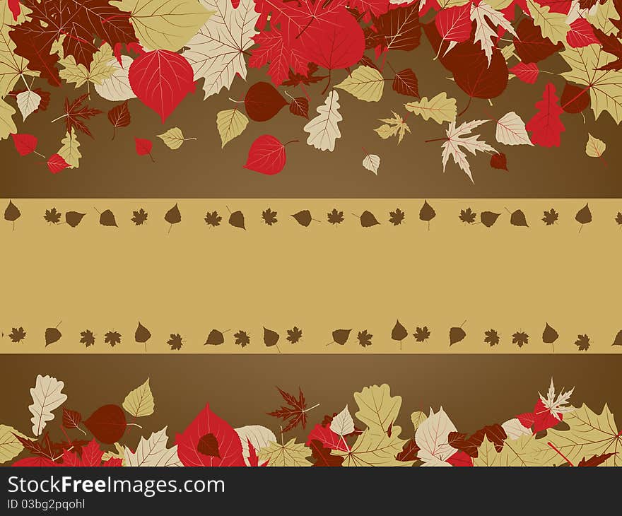 Art autumn vintage background. EPS 8 file included