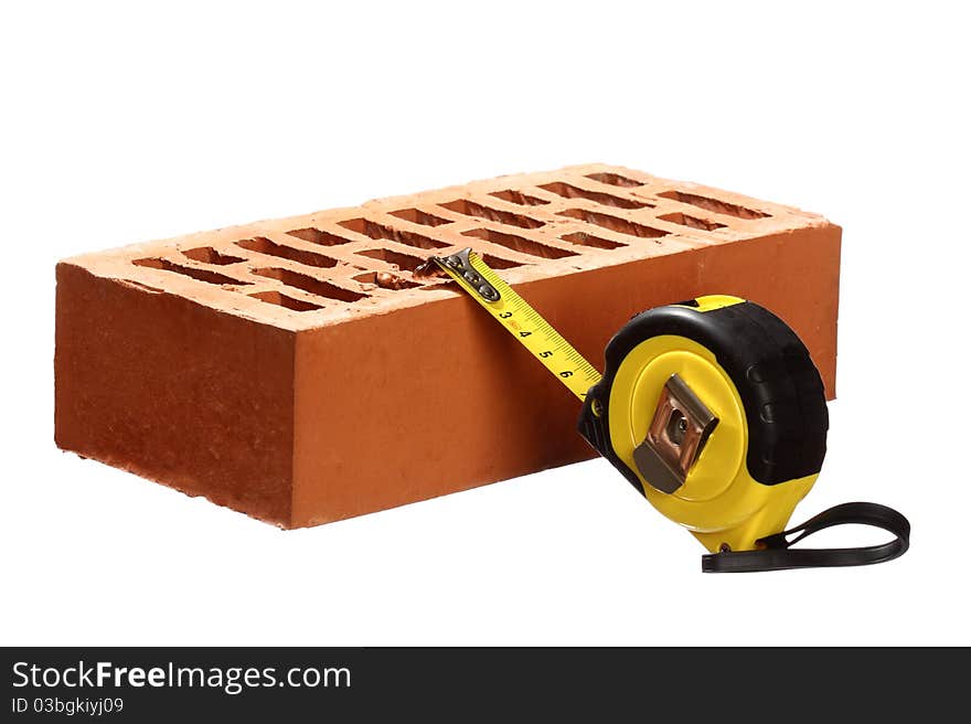 Brick and tape measure