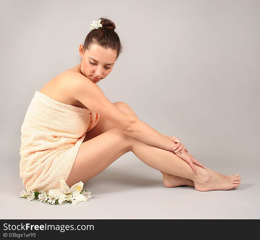 Beautiful young woman in spa. Beautiful young woman in spa