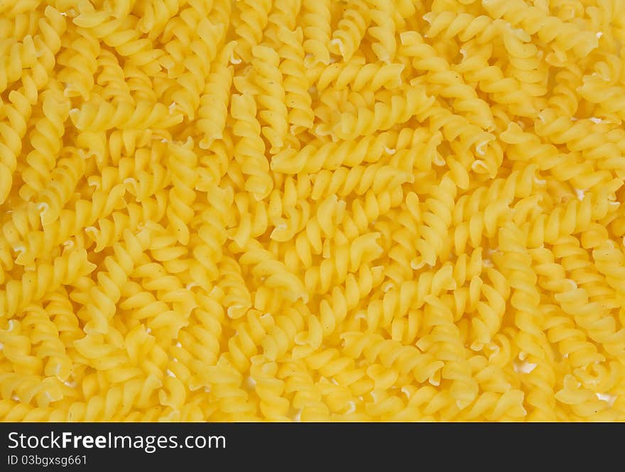 Italian pasta isolated on white background.