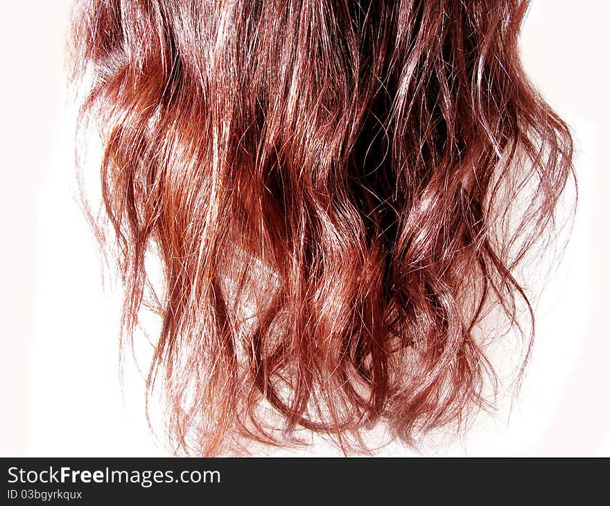 Dark red hair wave