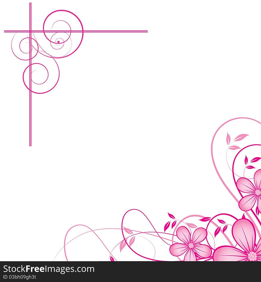 Abstract flowers background with place for your text