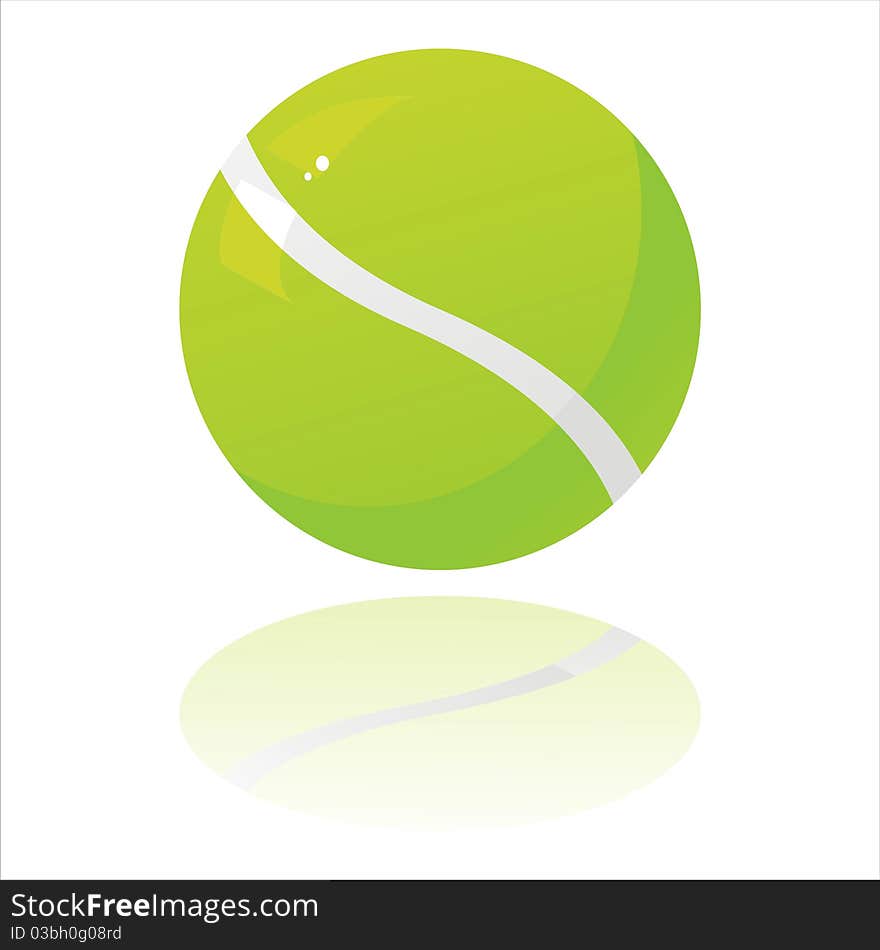 tennis ball isolated on white