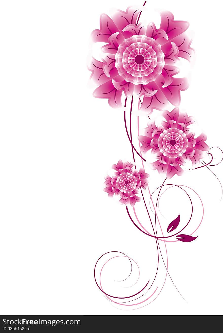 Abstract flowers background with place for your text