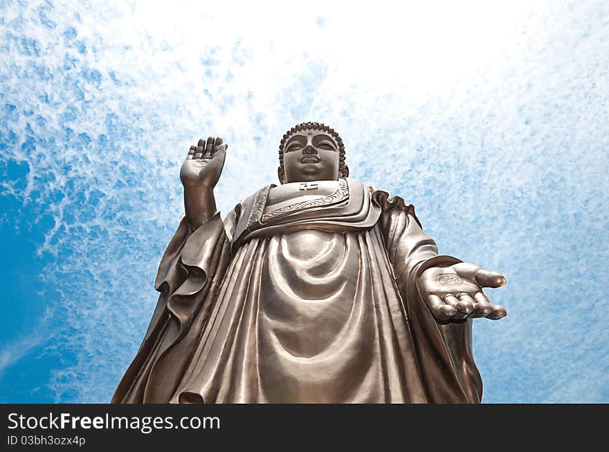 Buddha With Blue Sky.