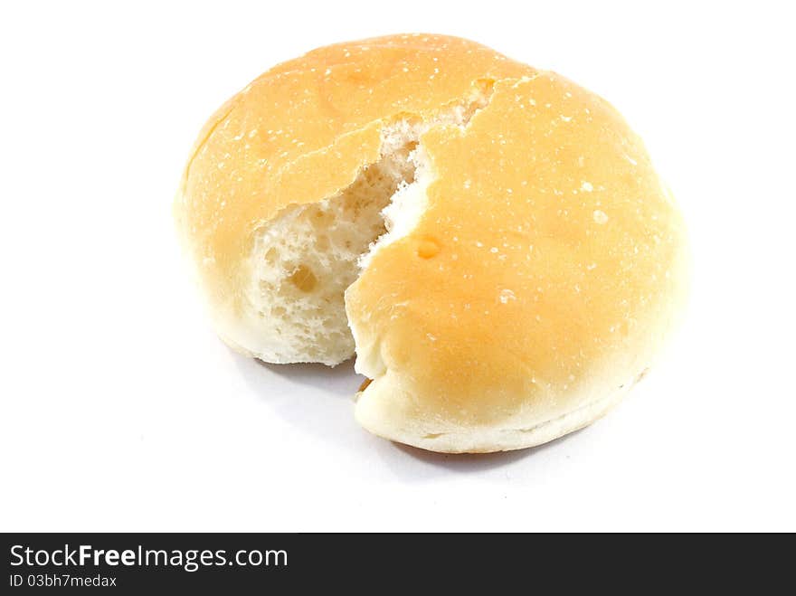 Bread isolated on white background, thailand