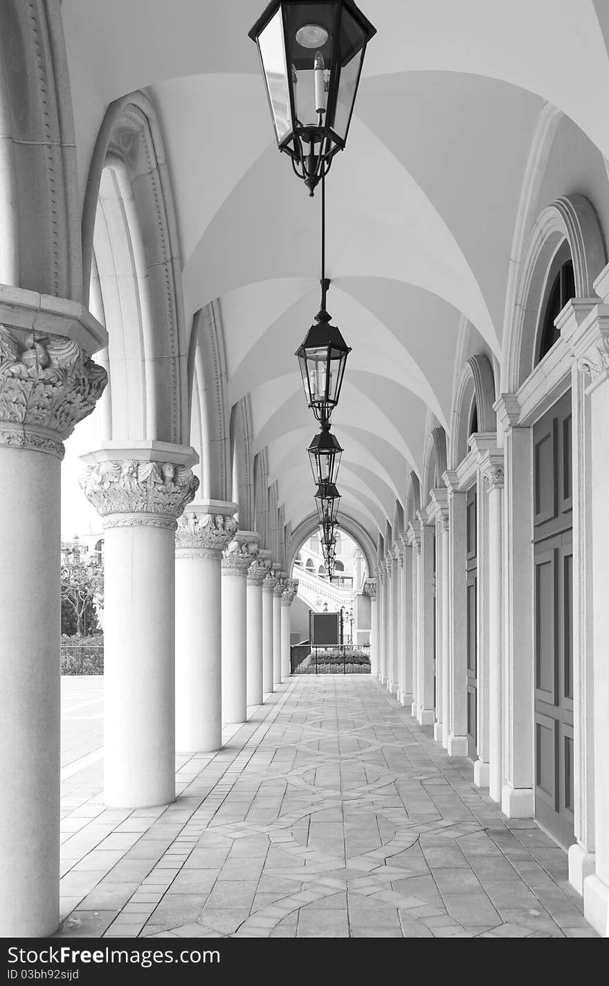 Hallway of classic building